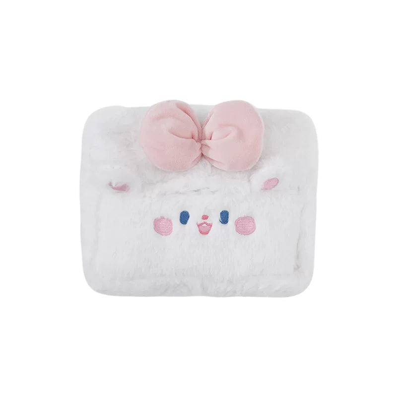 Plush cartoon car tissue box, multifunctional car armrest box tissue box, cute hanging tissue storage box