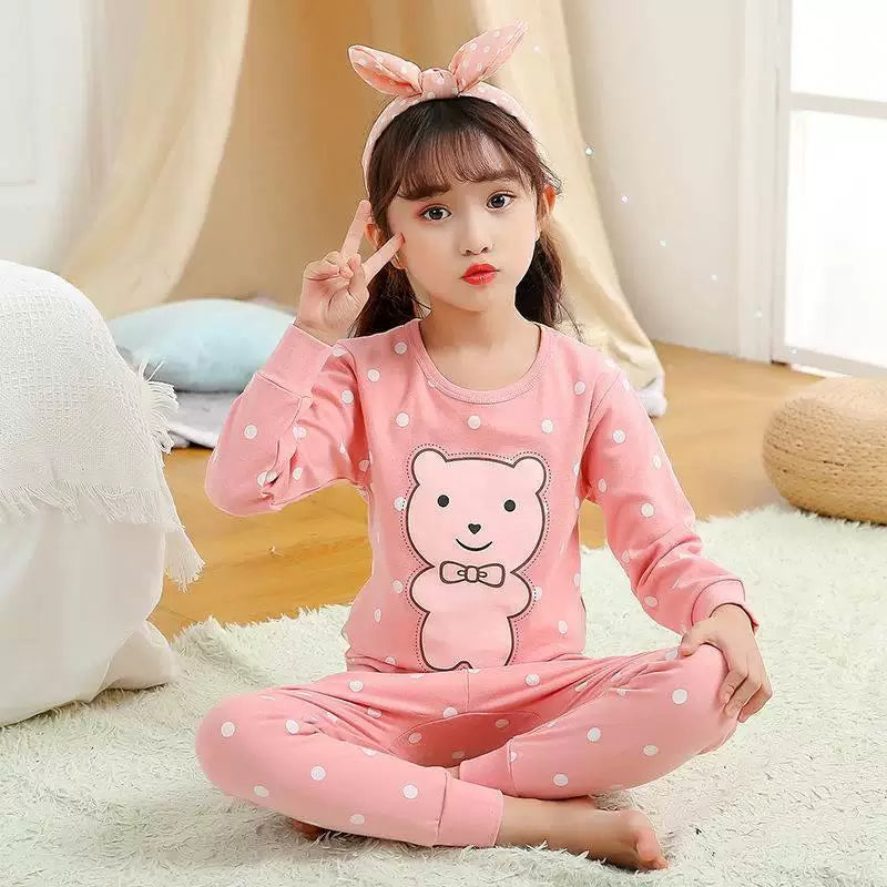 2023 Payız-Qış Uşaq Pijama Dəstləri Qız Oğlan Geyimləri P