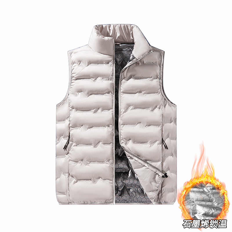 Paul's Kişilər üçün Yüksək Yaxalı Pambıq Jilet, Koreya üslubunda, Çoxfunksiyalı, Dəbli, Trendli, İsti, Payız və Qış Üst Geyimləri