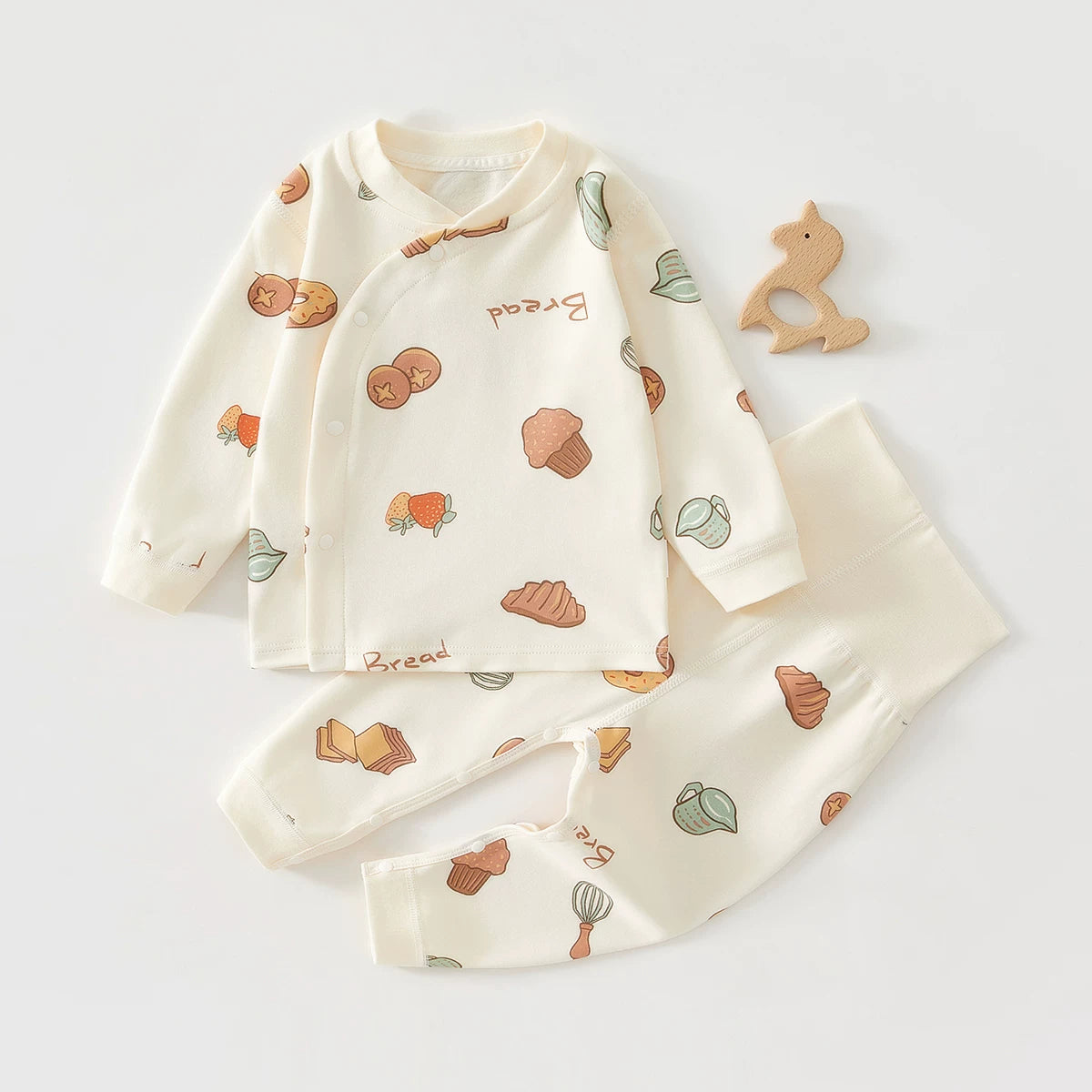 Körpə və yeniyetmələr üçün erkən payız geyimləri, oğlan və qızlar üçün A sinif təmiz pambıqdan yüksək belli pijamalar dəsti