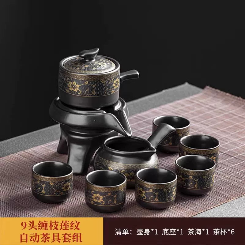 Shimo Lazy Tam Avtomatik Çay Dəsti Ev Yüngül Lüks Yüksək səviyyəli Çay Hazırlayan Artefakt Ofis Kung Fu Çaydanı Çay Fincan