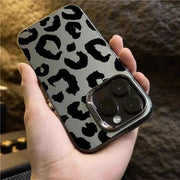 iPhone 16 üçün Case Leopard Print Elektroplat Silver Phone C