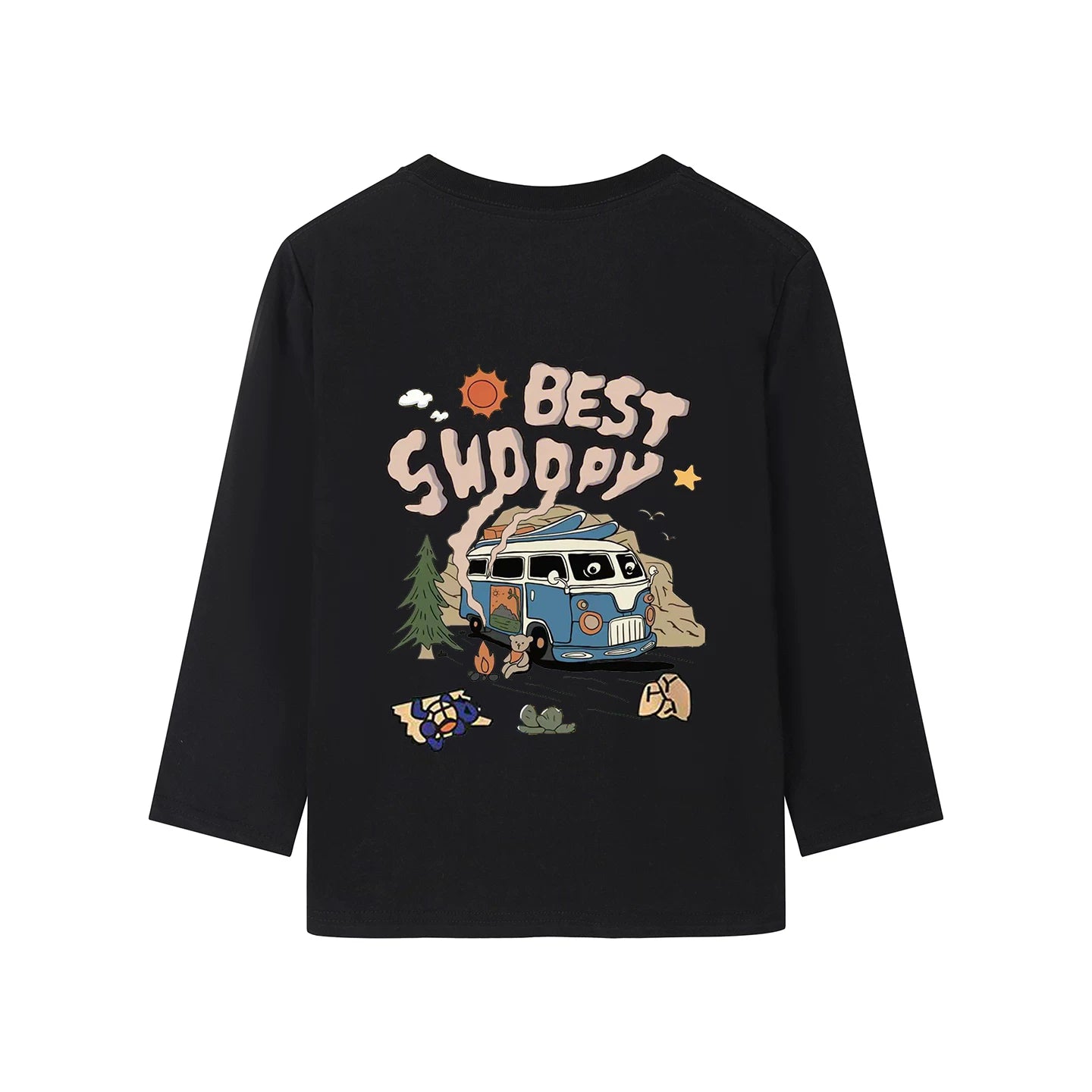 LINSANSUI Orijinal Uşaq Geyimləri Dəbli Oğlanlar üçün Çoxfunksiyalı Koreya Üslubunda Uzunqol Futbolka, Yaz və Payız Uşaq üçün Təmiz Pambıq Boş Top