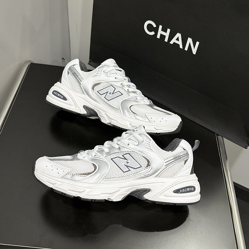 Yaz və Payız 530 Ata Ayaqqabısı Kişilər üçün Gündəlik Qalın Dabanlı Torlu Nəfəs Alınan İdman Ayaqqabıları Qadınlar üçün Çoxfunksiyalı Cütlük Qaçış Ayaqqabıları