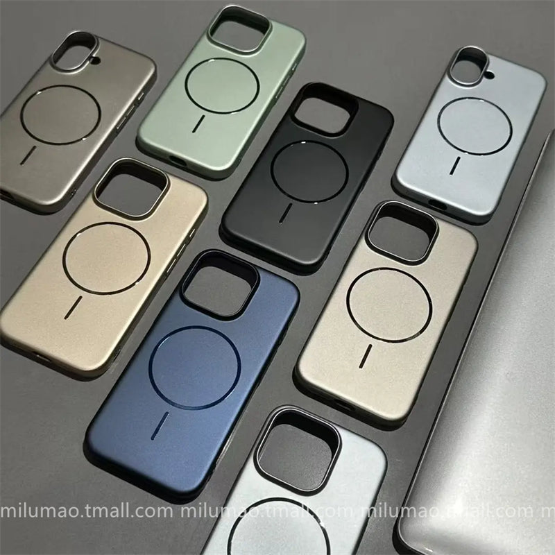 ins qabaqcıl maqnit metal teksturası Apple 17ProMax mobil telefon üçün korpus iPhone16pro yeni model 11 barmaq izi əleyhinə 12 kişi və qadın 13 cüt 14plus hər şey daxil 15promax düşməyə qarşı çanta