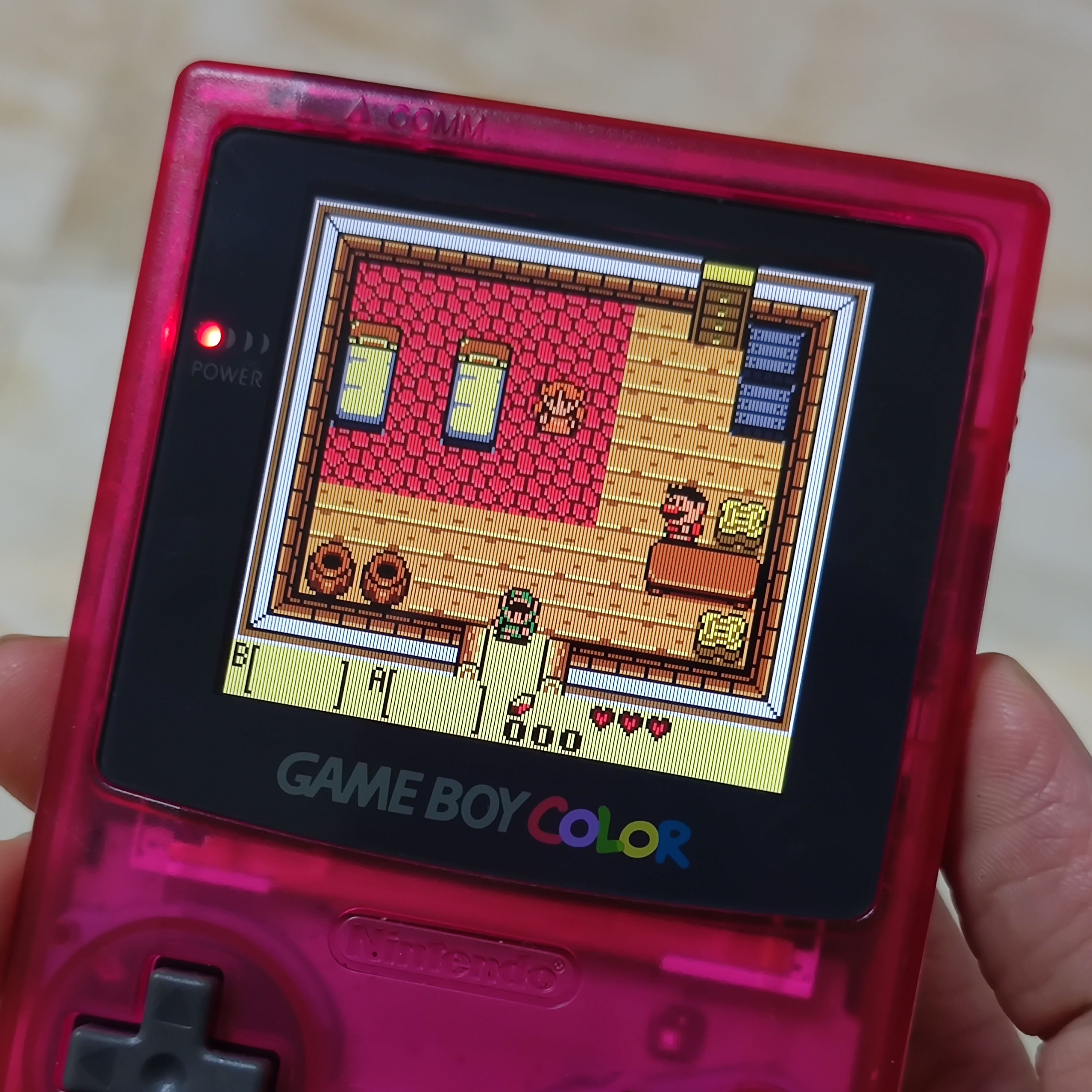 GBC ekranı GBC nöqtə-nöqtə əl konsolu Vurğulanan modifikasiya Gameboy arxa işığı Rəqəmsal rəqs zalı