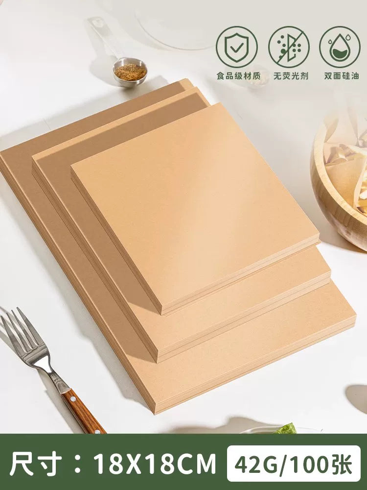 Qida yağ keçirməyən kağız kraft yağlı kağız soba çörək bişirmək üçün birdəfəlik barbekü yağı udma pad xüsusi pad kağızı qida dərəcəli arakəsmə