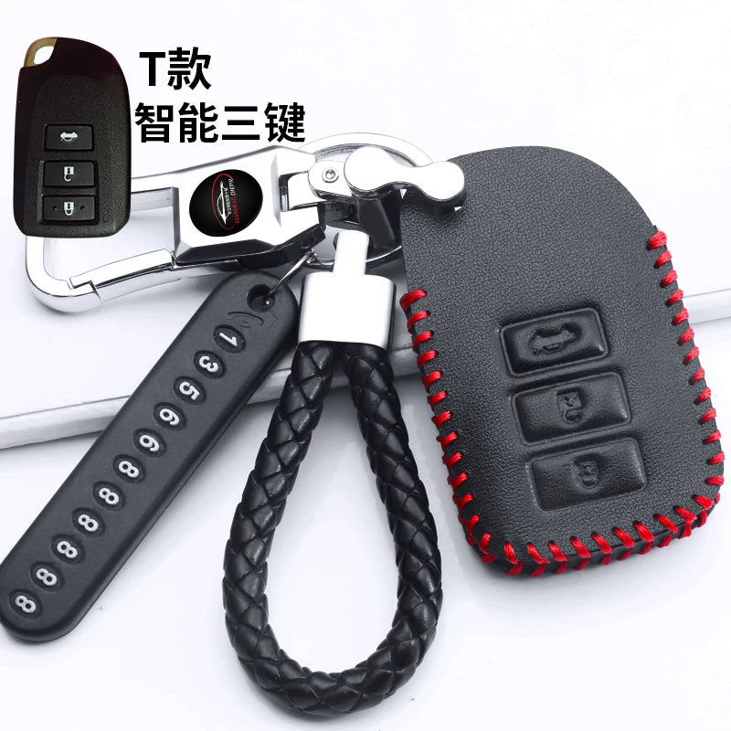 Toyota açar üzlükləri, Levin, Camry, Highlander, RAV4, Avalon və Corolla avtomobil açar üzlükləri, orijinal dəri üçün uyğundur.