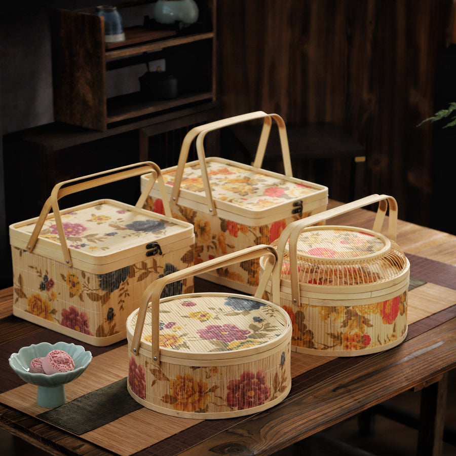 Əjdaha Qayıq Festivalı Bambuk Səbəti Payız Ortası Festivalı Ay tortu Boş Hədiyyə Qutusu Portativ Səbət Xəmir Xüsusi Tüklü Crab Pastası Bambuk Qablaşdırma