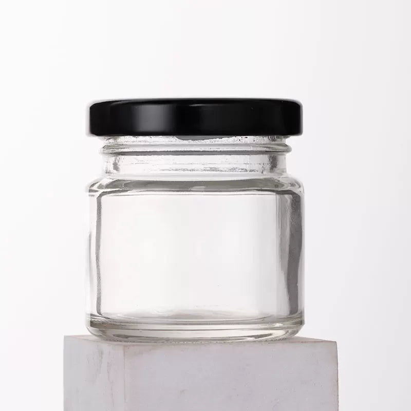 50ml şəffaf şüşə butulka, bal şüşəsi, bal şüşəsi, turşu şüşəsi, mürəbbə şüşəsi, qaynar sous şüşəsi, konfet şüşəsi, konserv şüşəsi, kiçik