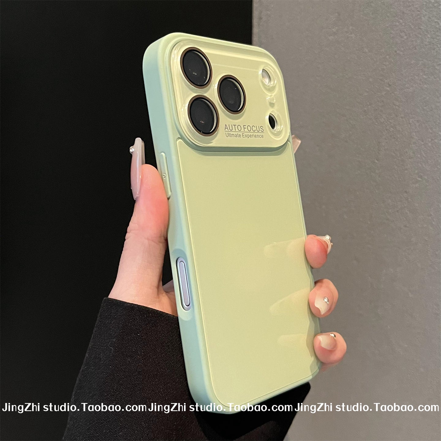 [Yay buzuna bənzər soyuducu şüşə qabıq] Apple 17promax mobil telefon qutusu üçün uyğun nanə yaşılı yeni iPhone15 sadə 16promax lens hər şey daxil maye 14 düşməyə qarşı 13/12