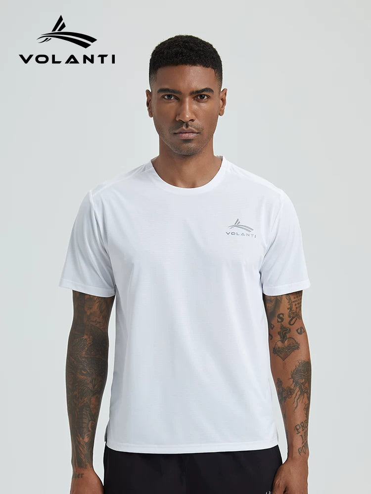 Volanti Volanti Kişi Tez Quruyan T-shirt Yüngül Gündəlik İdman Qısaqol Yumşaq Nəfəs Alıcı Yay Yarımqol