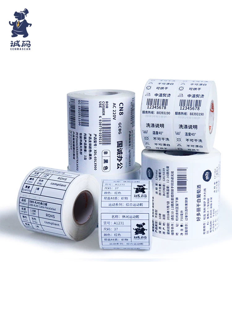 Etiket printer stikeri barkod kağızı mis boşqab özü yapışan etiket kağızı E seriyası 70/80 eni 70*40*50 80*60 örtüklü kağız etiketi boş anbarın xarici qutusu məhsul etiketi stikeri