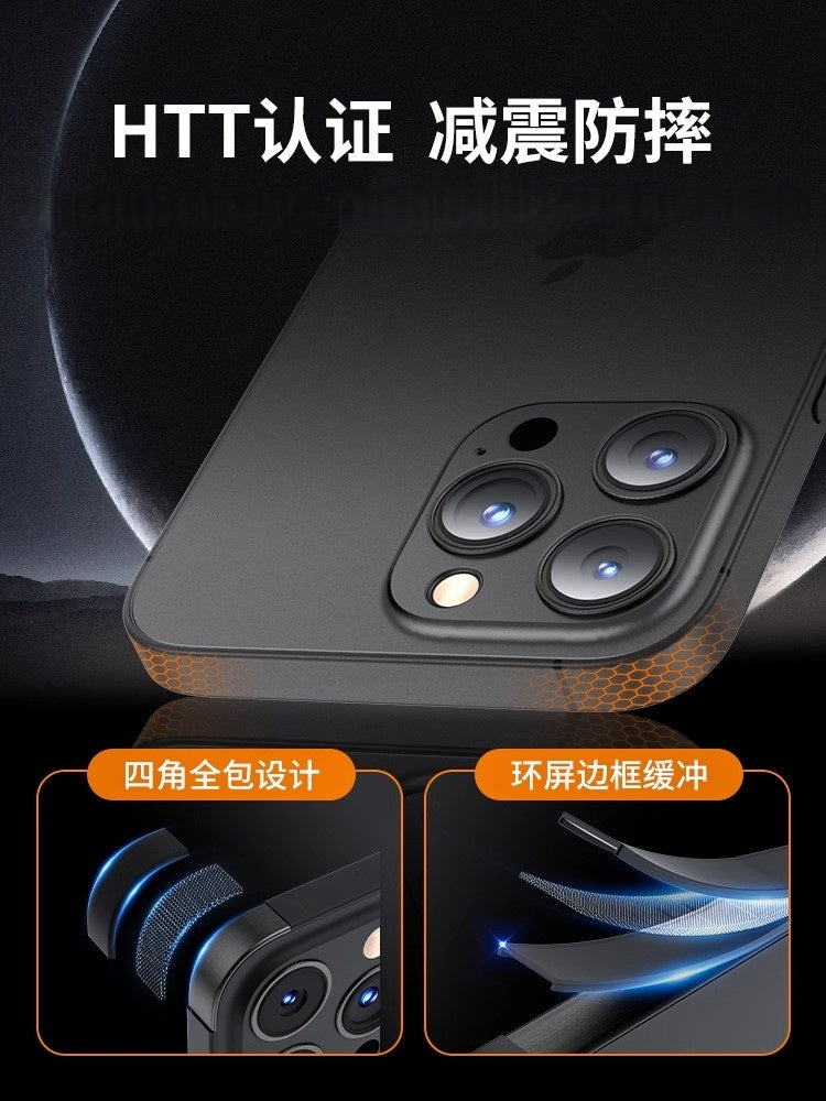 Apple 15pro mobil telefon qutusu üçün uyğundur 17iphone16 yeni 14plus12 şaxtalı 13 yüksək səviyyəli 11promax lens hər şey daxil Hava düşmə əleyhinə qoruyucu örtük nazik yüksək səviyyəli qadın 2024 kişi yuvası