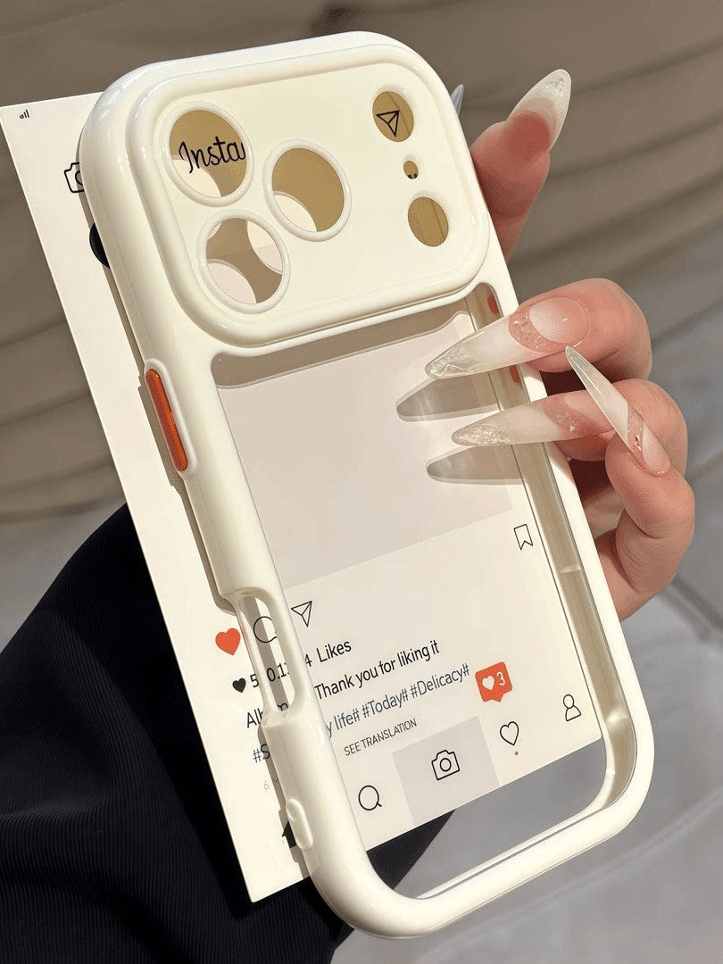 Dopamin iPhone17promax mobil telefon qutusu üçün uyğundur Apple 16pro kontrast rəngli yüksək səviyyəli qadın 15plus krem qutusu 14/13/12 şəffaf Xiaomi 17/15 sadə qırmızı düyü k70 düşməyə qarşı