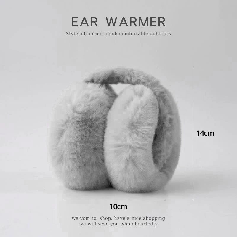 İsti qulaqcıqlar/qulaq örtükləri, qış qulaq qoruyucuları, qatlanan yumşaq, şaxtaya davamlı, şirin, qış üçün qalınlaşdırılmış qulaqcıqlar.