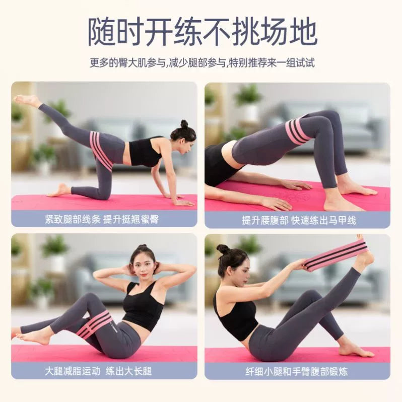 Elastik dairəvi fitness elastik bandı qadın ombası məşq aləti müqavimət bandı kalça məşqi uzanan gözəl ayaqları çömbəlmək yoga