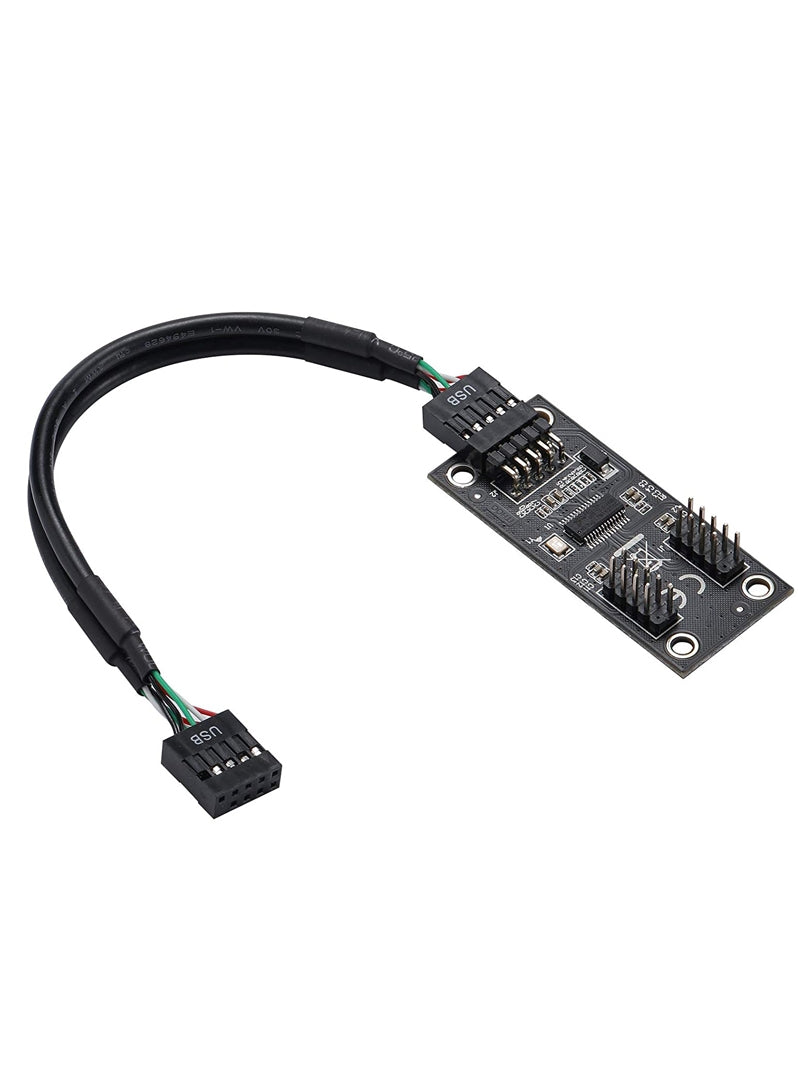 Pulsuz çatdırılma anakartı USB2.0 9PIN/19-pin ikili 9PIN interfeysinə 9-pin bir-iki genişləndirmə HUB mərkəzi
