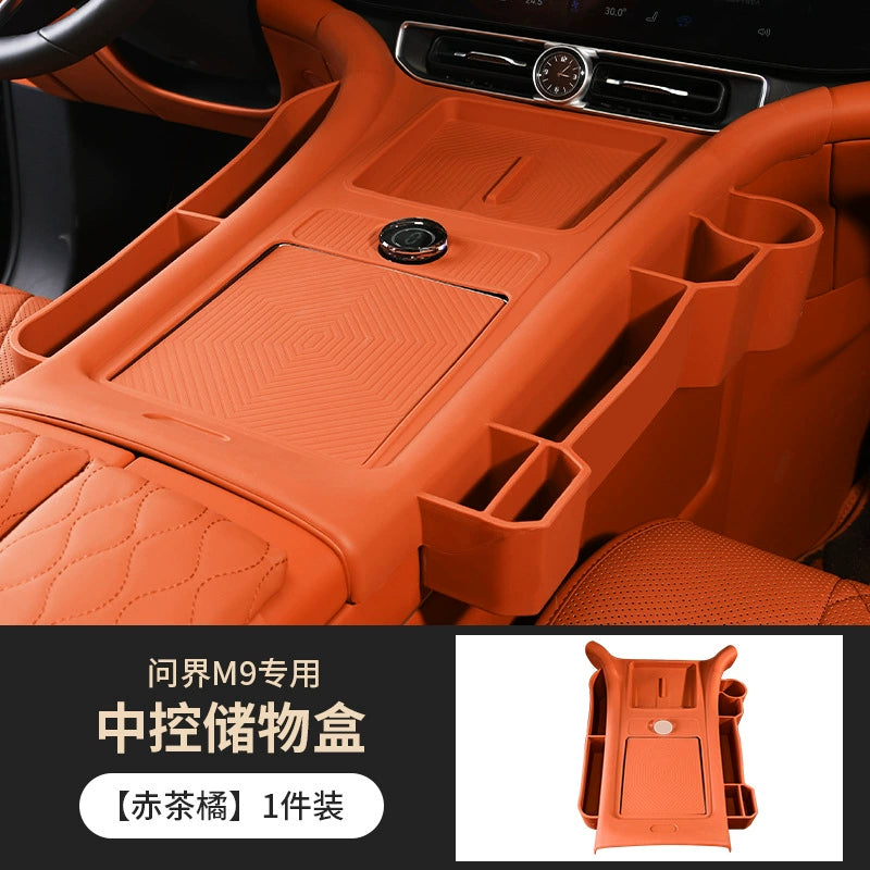 AITO üçün uyğundur, dünyadan soruşun M9 Restoration mərkəzi idarəetmə simsiz doldurma silikon yastığı, avtomobil bəzək aksesuarlarını qorumaq üçün sürüşməyə qarşı pad