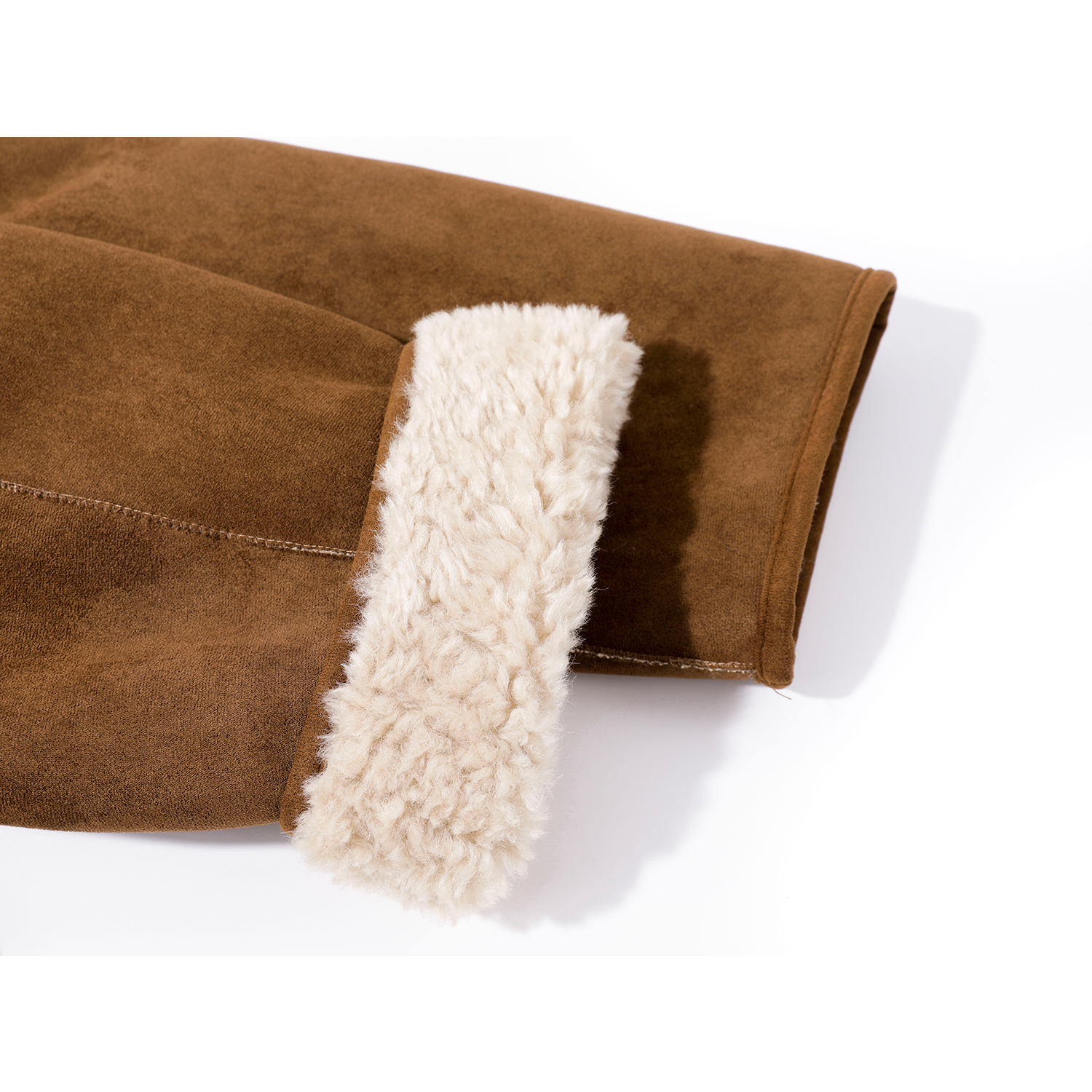 Cholisa Koreya üslubunda super şirin qadın qış quzu yunundan hazırlanmış geri çevrilə bilən xəz astarlı uzun qalın isti palto