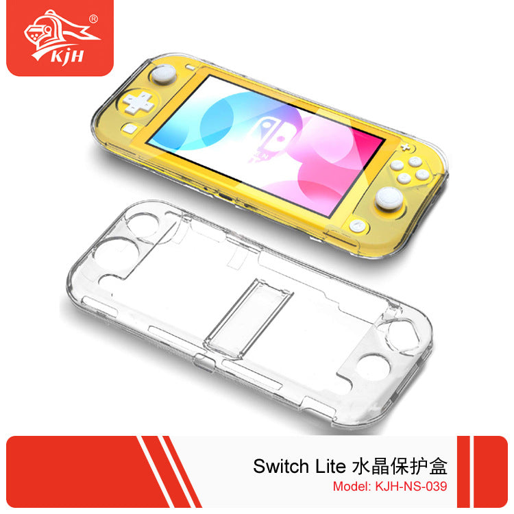 switch Lite oyun konsolu şəffaf qoruyucu kristal qutu mötərizə ilə yıxılmaya və sürüşməyə qarşı NS lite sərt çanta