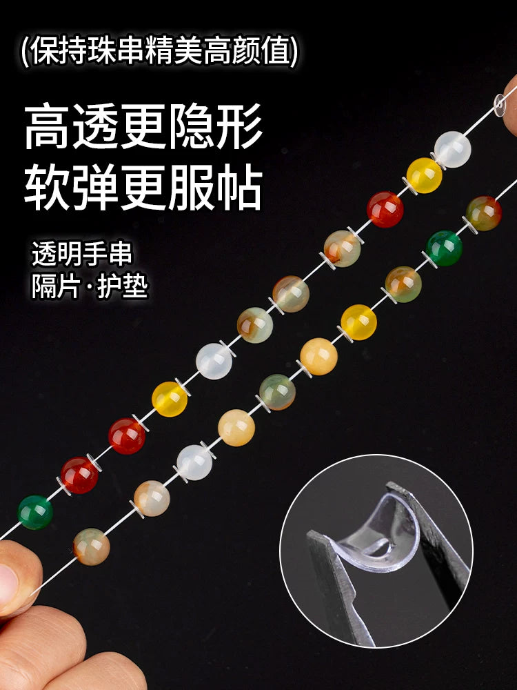 Şəffaf ultra nazik bilərzik spacer muncuqlu spacer aksesuarları Wenwan silikon conta kristal mirvari aksesuarları diy material