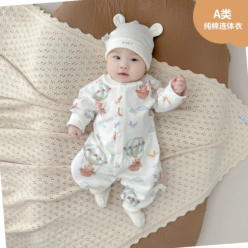 Payız, oğlan və qız uşaqları üçün körpə geyimləri, pijamalar, yeni doğulmuş körpələr üçün alt paltarları, yaz və payız üslubları, təmiz pambıq əsas təbəqə, erkən payız geyimləri