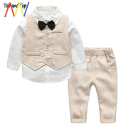 Payız Uşaq Körpə Oğlan Kostyumu Toy Formal Köynək Şalvar Geyimləri