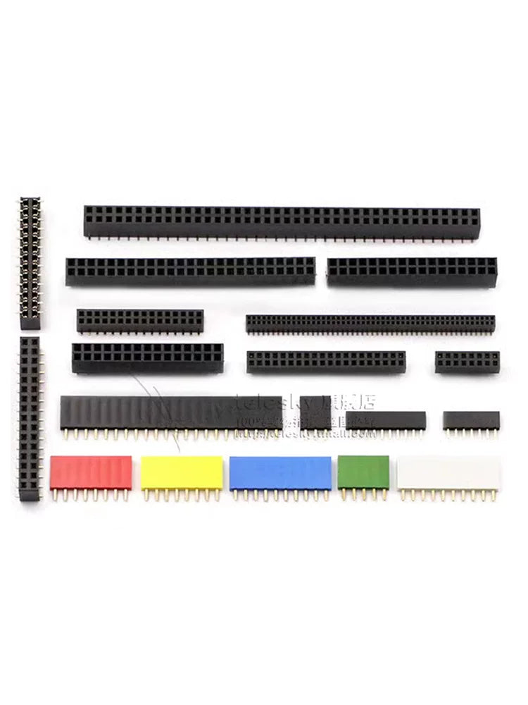 Tək cərgəli qadın iki cərgəli qadın 2,54 mm pin başlığı qadın rozetkalı pin yuvası 2,0 1/2/3/4/6/10-40P