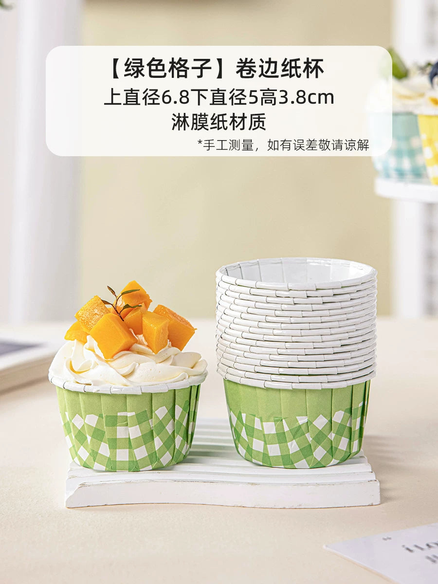Roll-end cupcake kağız tutucu fincan yüksək temperatur soba xüsusi ev kiçik muffin fincan çörəkçilik qəlib
