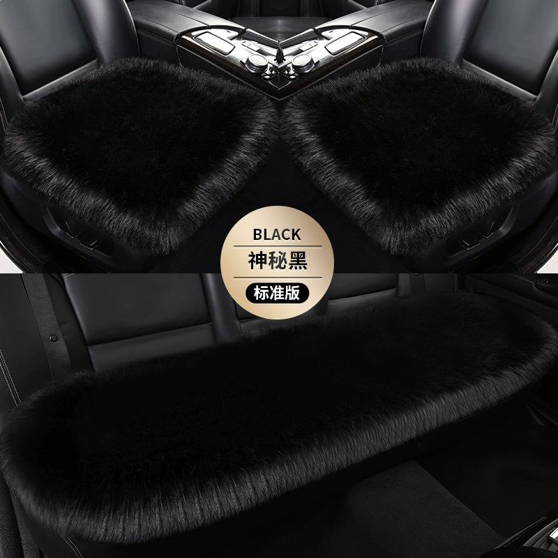Qalınlaşmış Avtomobil Yastığı Qış Kaşmir Üç Parçalı Dəst Heattech Qısa Yun Qış Oturacaq Yastığı Avtomobil Ayaqaltıları Tək Oturacaq Sürüşməyən Universal