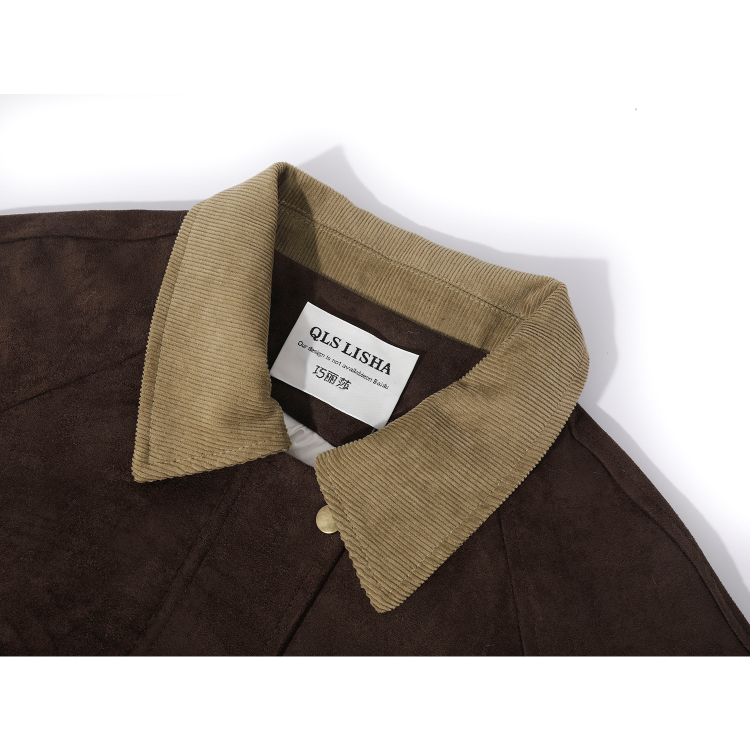 Chorlisa Retro Corduroy Yaxalı Zamşa Yüngül Aşağı Gödəkçə, Qadınlar üçün Qış 2025 Yeni Qısa Gödəkçə