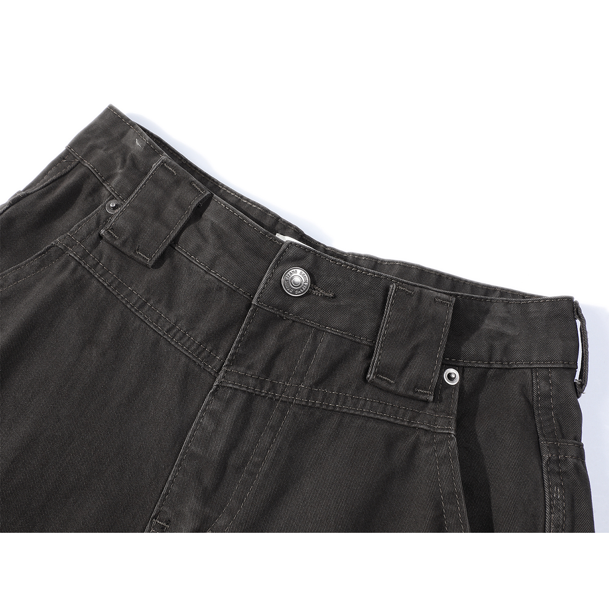 Erkən yaz üçün Cholisa yüksək belli çoxfunksiyalı seksual yük şalvarları, qadınlar üçün boş gündəlik düz ayaqlı enli cins şalvar