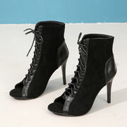 Qadınlar üçün açıq barmaqlı caz rəqsi hündürdaban ayaqqabı, ölçü 41-43, böyük ölçülü qadın çəkmələri.