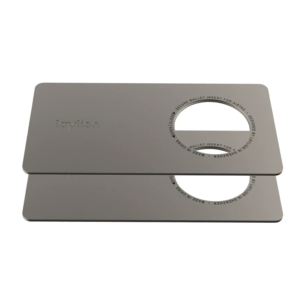 laylion Apple Airtag anti-itirilmiş lokator pul kisəsi üçün uyğundur ultra nazik metal kart gizli sahibi