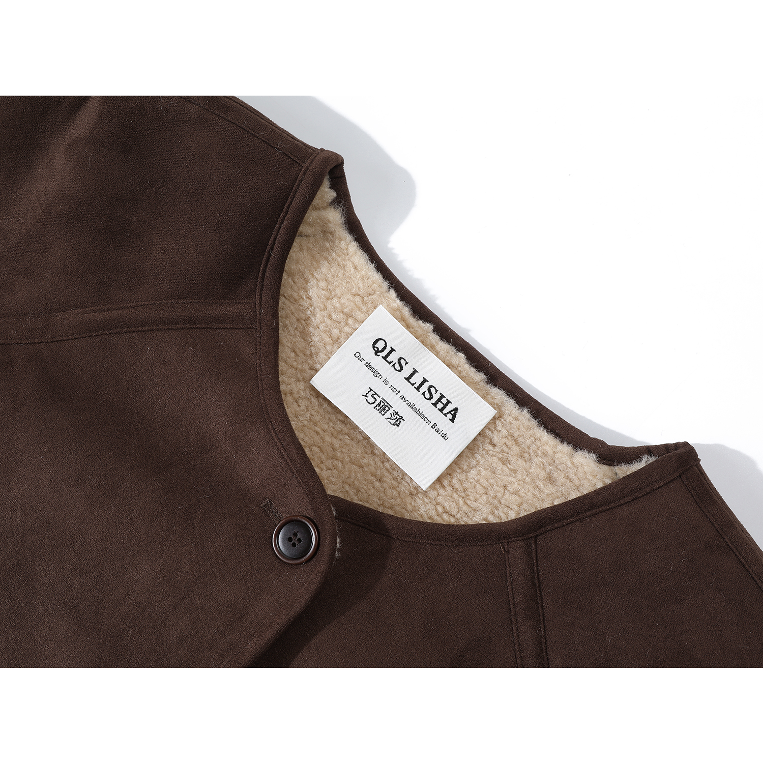 Chorlisa İsti Quzu Yunlu Dəri Gödəkçə Qadın Qış Yun Astarlı Qalın Gödəkçə Boş Motosiklet Zamşa Üst