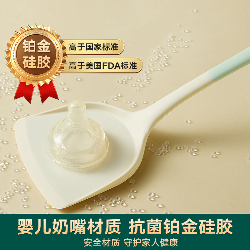 Cuidahuang silikon spatula, yapışmayan qab, xüsusi qida dərəcəli yüksək temperatura davamlı silikon yemək spatula, şorba qaşığı və süzgəc dəsti