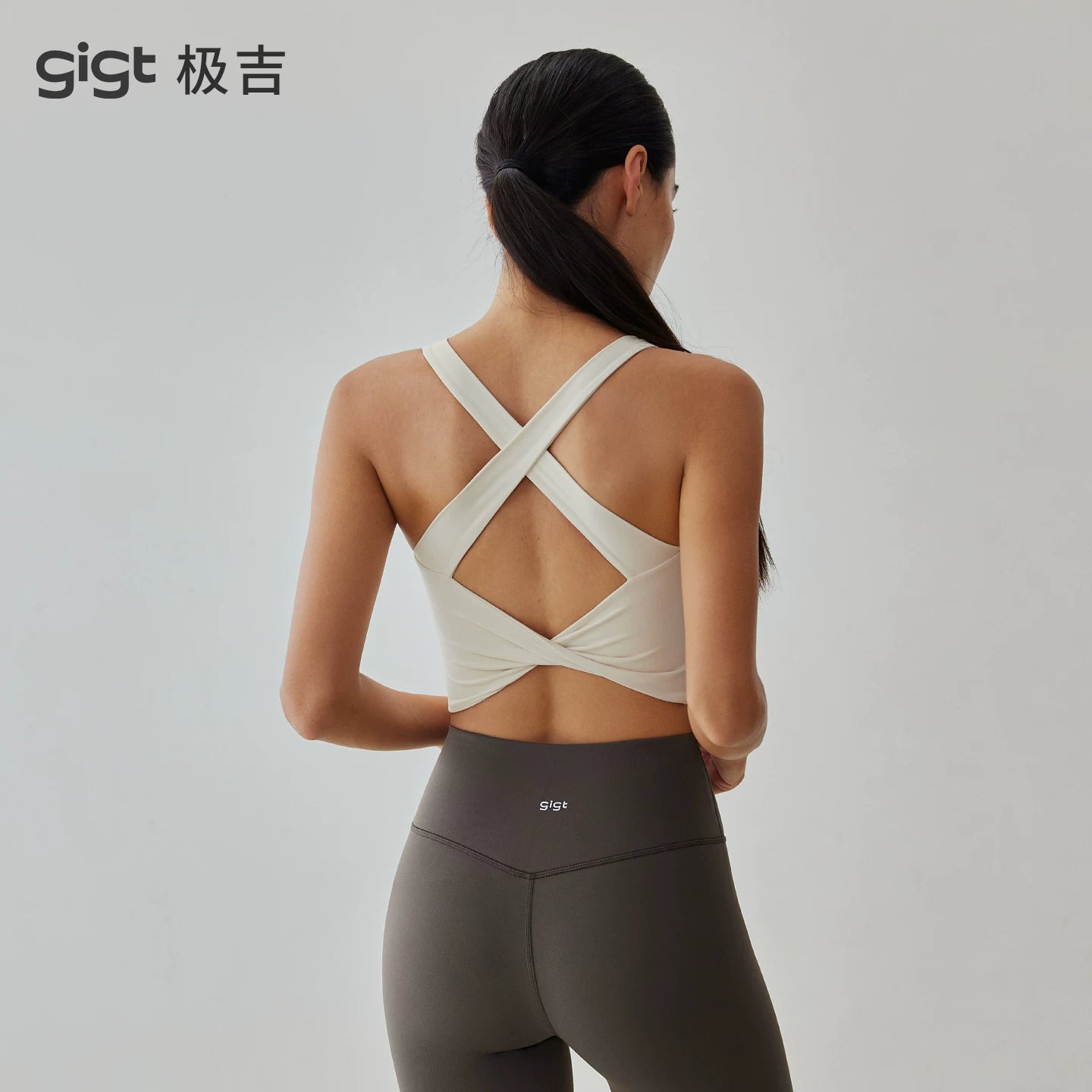 [Smooth Movement Series] Gigt Jijimei Arxa İdman Büstqalteri Pilates Üstləri Yoqa Geyimi Kostyum Fitness Jileti