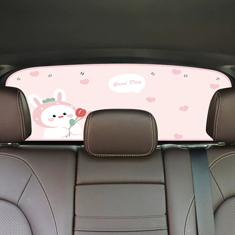 Car rear window sunshade, summer sunshade and heat insulation, car sunshade curtain, cartoon sunshade for rear windows.