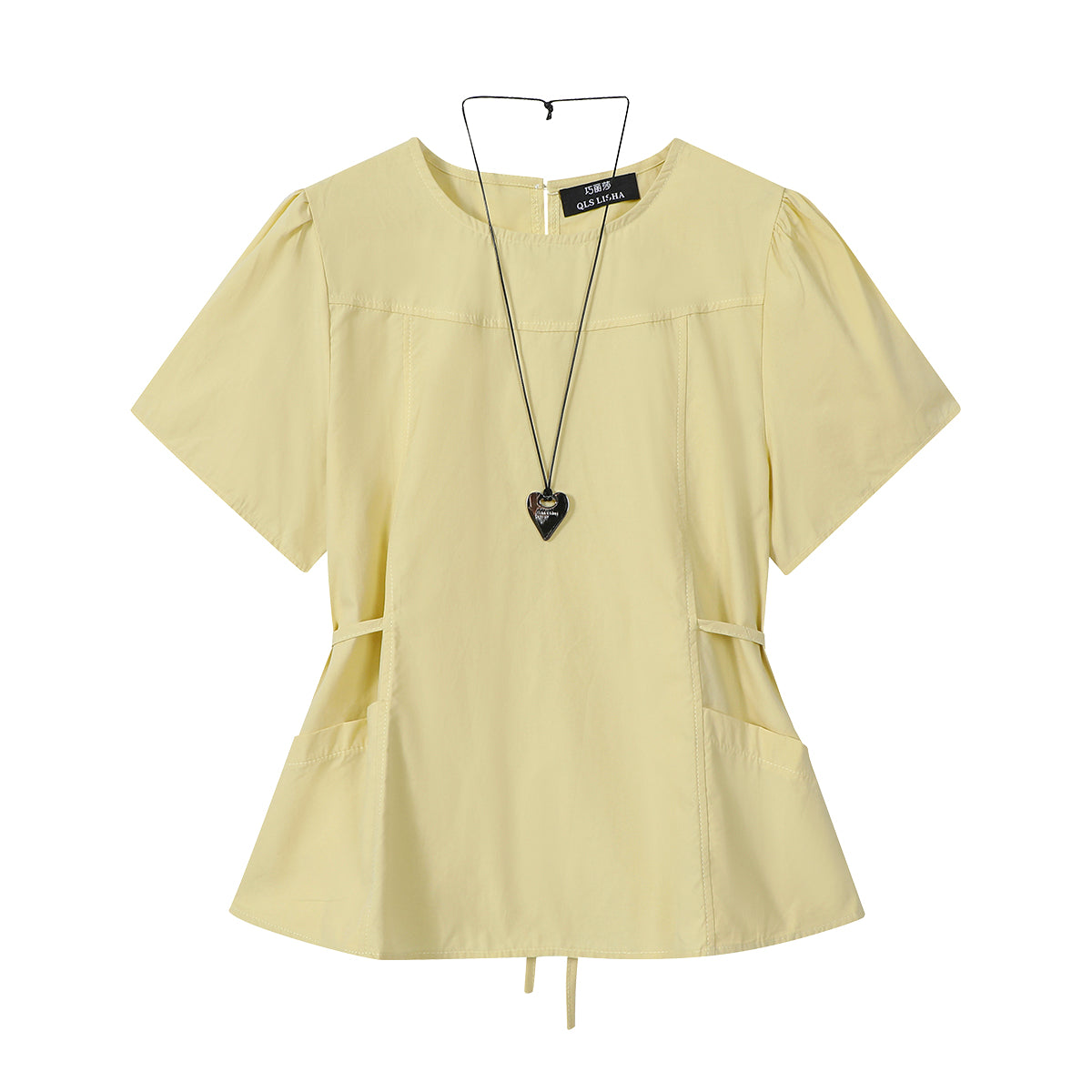 Cholisa Koreya üslubunda qadınlar üçün qısaqol köynək, 2025-ci ilin yeni və çox populyar modeli, yüngül lüks və yüksək səviyyəli, çoxfunksiyalı fransız üslublu top.