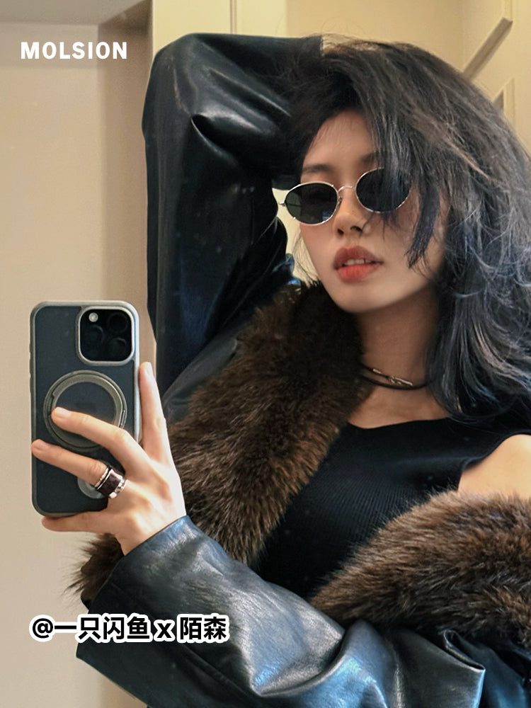 Song Yuqi'nin eyni üslublu Mosen yeni polarizasiyalı gün eynəyi qadın anti-UV oval çərçivəli gün eynəyi MM7002