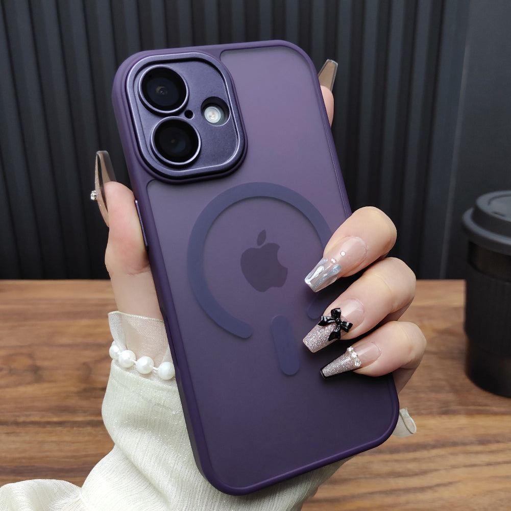 Apple 17ProMax mobil telefon qutusu üçün uyğundur iPhone16 lens filmi 14Plus dəri hiss edən tutqun 13 Maqnit doldurma 12 Yeni stil 15 Hər şey daxil qoruyucu örtük 11 Qaranlıq Gecə Bənövşəyi B68