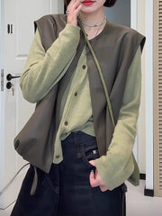 Qadınlar üçün yüksək keyfiyyətli, zərif qolsuz gündəlik jilet, yeni 2026-cı ilin yaz modası, böyük ölçülü, böyük ölçülü, dəbli və çoxfunksiyalı top.