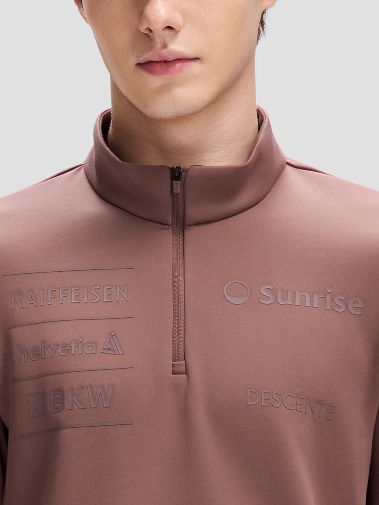 DESCENTE SKI STYLE Seriyası İdman Gündəlik Kişilər üçün Uzaq İnfraqırmızı Yun Astarlı Uzunqol Trikotaj Sviter