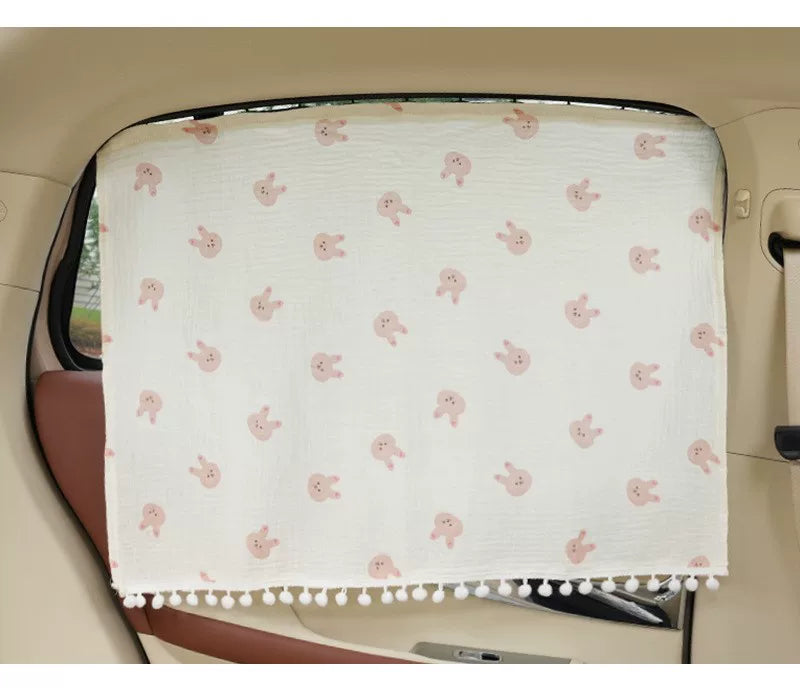 Car sunshade, sun protection, Instagram style, baby and child sunshade, retractable curtain for side window, cartoon car window for women.