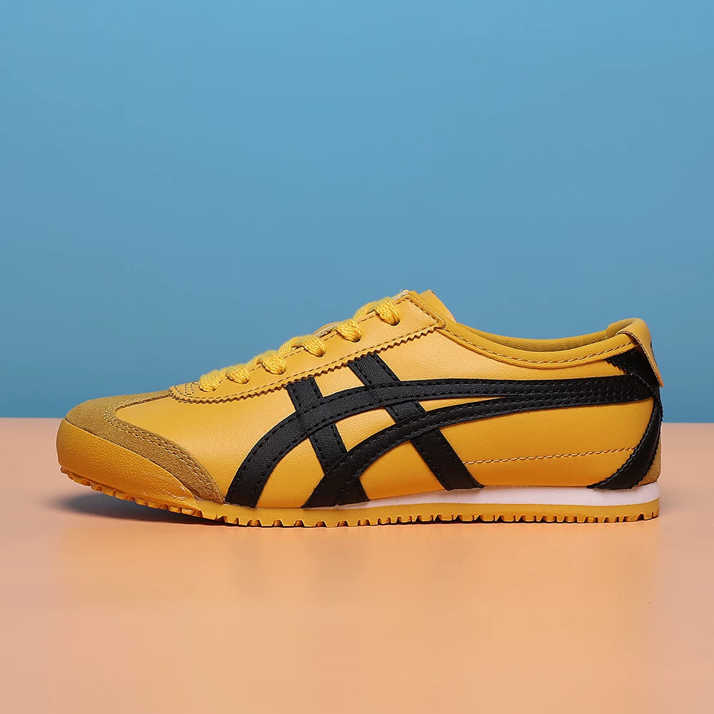 Klassik Kuijia Mexi 66 Tiger Zolaqlı Yapon Stilində Kişilər və Qadınlar üçün Sürüşkən Dəri Ayaqqabılar, Agande Təlim Ayaqqabıları