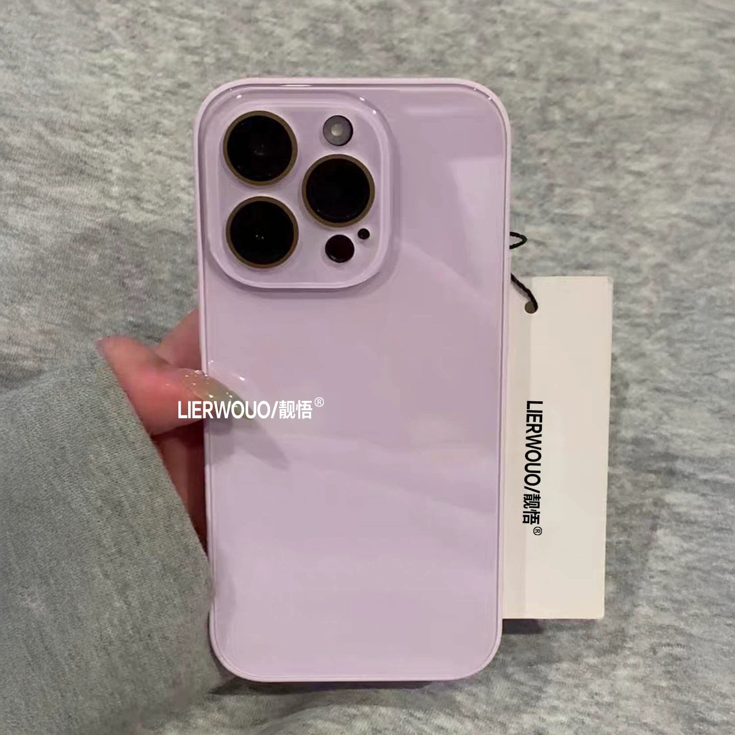 Apple 17 mobil telefon qutusu üçün uyğundur iphone16promax buz şüşəsi qutusu 14 sadə yeni stil 13 internet məşhur qadın modeli 14pro düz rəngli 15pro hər şey daxil obyektiv 16/15pro məşhur mobil telefon qutusu