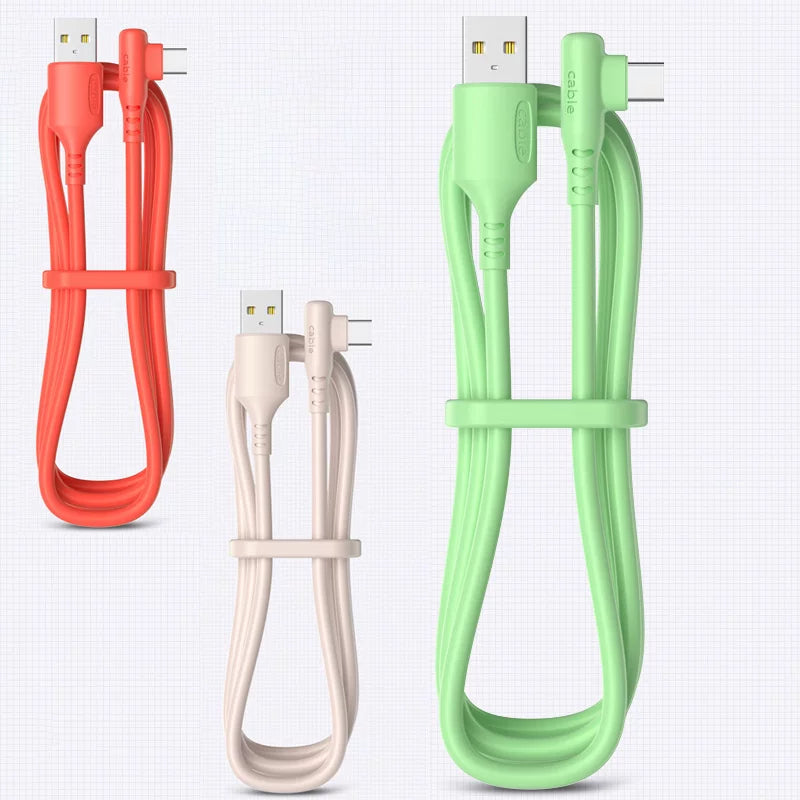 Typec dirsək oyun şarj kabeli 6A məlumat kabeli Huawei Xiaomi viop avtomobil cib telefonunun super sürətli doldurulması üçün uyğundur