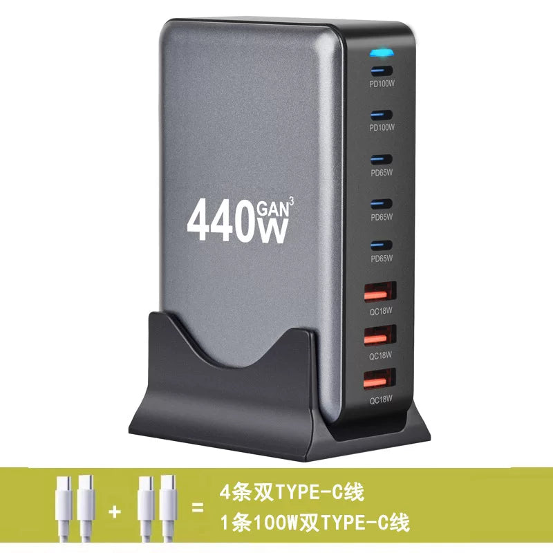 Huawei, Apple 16, Xiaomi telefonları və noutbukları, Böyük Britaniya, AB, Avstraliya və ABŞ standart rozetkaları ilə uyğun gələn yeni GaN 800W sürətli şarjlı çoxportlu USB yüksək güclü PD 140W masaüstü şarj doku.