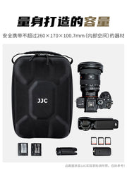JJC Kamera Çantası Fotoqrafiya Saxlama Çantası Kvadrat Çanta Mikro SLR Qoruyucu Çiyin Sırt Çantası Qalınlaşmış Sərt Qabıq Canon R6V R62 R8 Nikon Z6 ZF Sony A7M5 Fuji XT50 XT4 üçün uyğundur